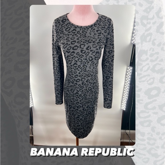 EUC Banana Republic Cheetah Print Dress - Picture 1 of 6